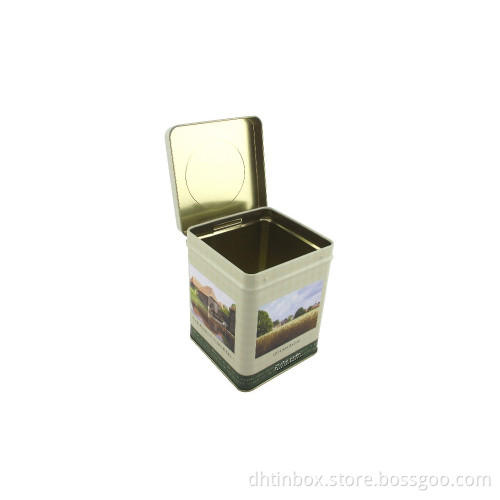 square tea caddy